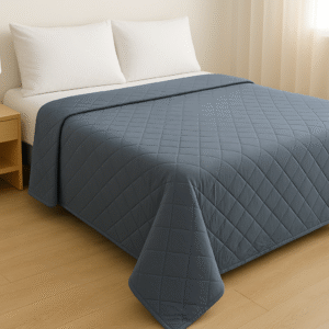 Cuvertura de pat velour, Somnart, 220×240 cm, gri
