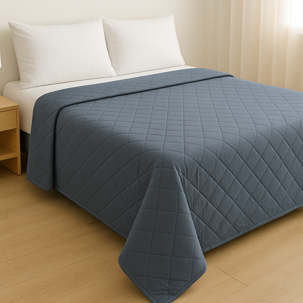 Cuvertura de pat velour, Somnart, 220×240 cm, crem
