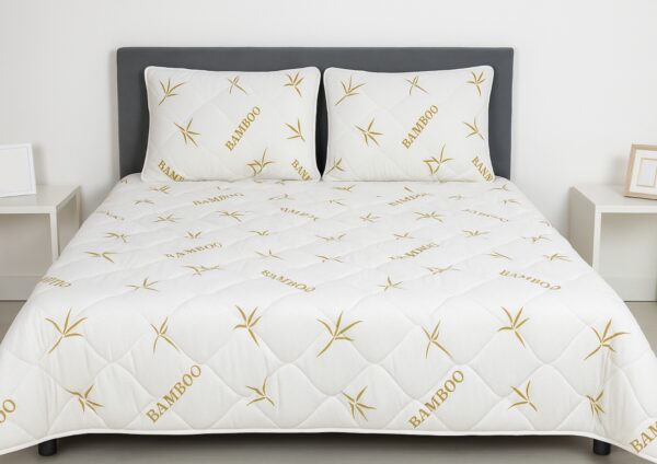 Pilota matlasata Bambus Confort Somnart, 140×200 cm, 250 g, microfibra, primavara-toamna