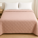 Cuvertura de pat velour, Somnart, 220×240 cm, cappucino