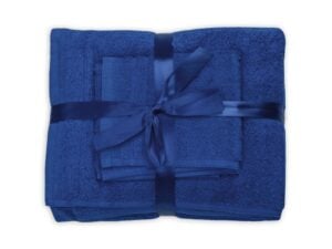 Set prosoape bumbac Somnart, 600gsm, de fata 50×90 cm + de corp 70×140 + de maini 30×50 cm – albastru