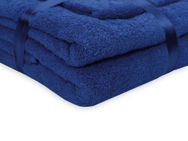 Set prosoape bumbac Somnart, 600gsm, de fata 50×90 cm + de corp 70×140 + de maini 30×50 cm – albastru