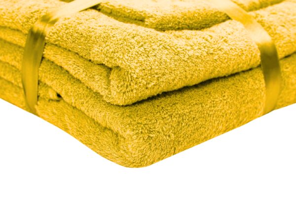 Set prosoape bumbac Somnart, 600gsm, de fata 50×90 cm + de corp 70×140 + de maini 30×50 cm – galben