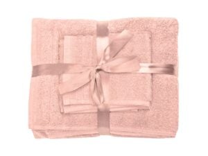 Set prosoape bumbac Somnart, 600gsm, de fata 50×90 cm + de corp 70×140 + de maini 30×50 cm – roz