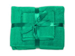 Set prosoape bumbac Somnart, 600gsm, de fata 50×90 cm + de corp 70×140 + de maini 30×50 cm – verde