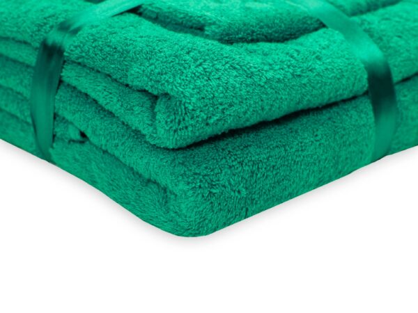Set prosoape bumbac Somnart, 600gsm, de fata 50×90 cm + de corp 70×140 + de maini 30×50 cm – verde