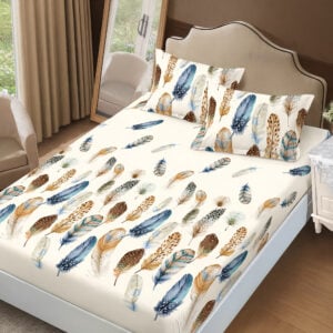 Husa de pat Finet + 2 fete de perna, pentru saltea de 160×200 cm, Pene colorate