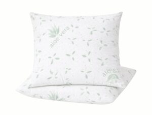 Set 2 Perne 60×60 Somnart Belina Aloe Vera, microfibra, lavabile la masina