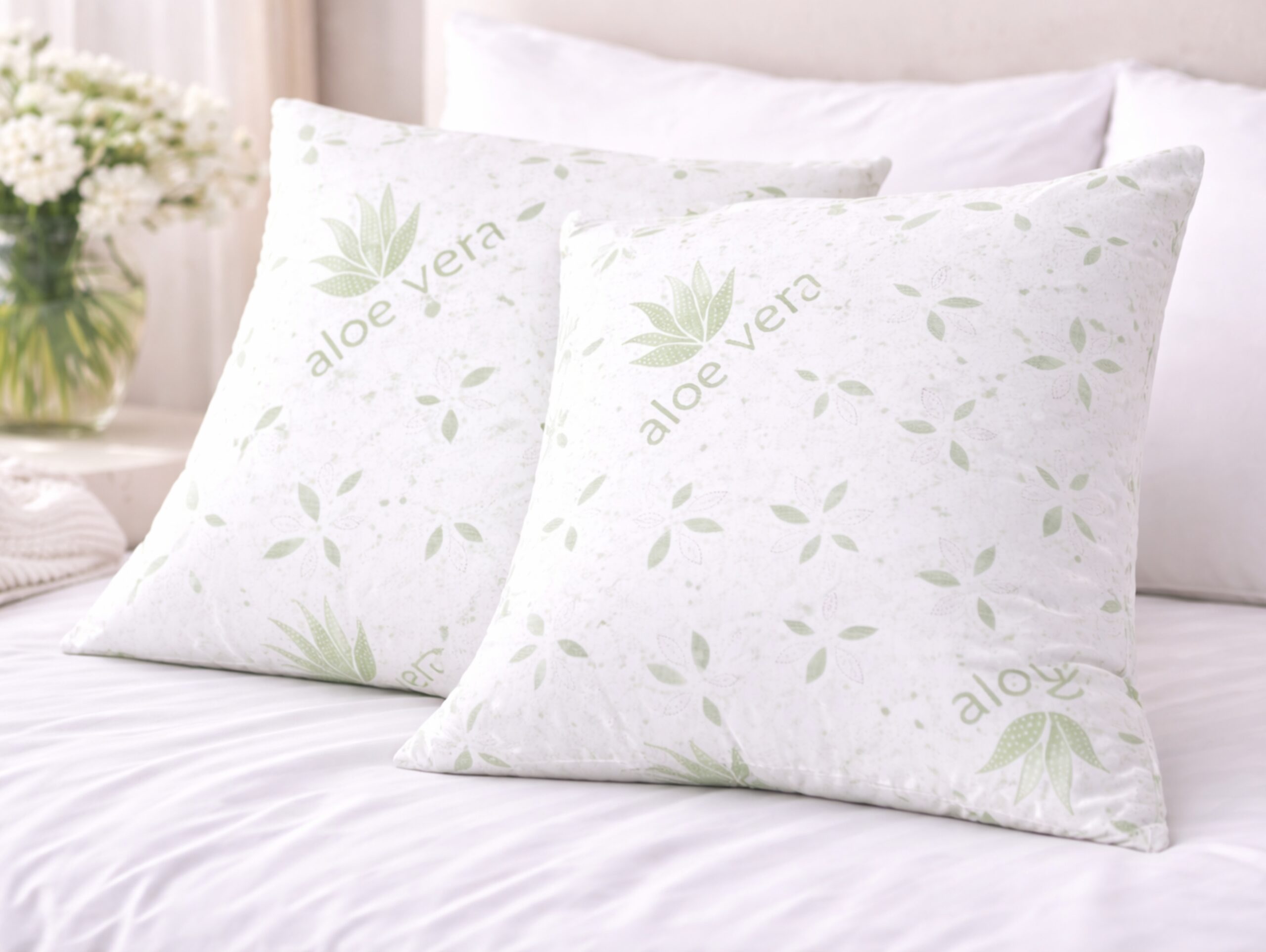 Set 2 Perne 60×60 Somnart Belina Bamboo, microfibra, lavabile la masina