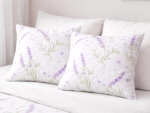 Set 2 Perne 60×60 Somnart Belina Lavanda, microfibra, lavabile la masina