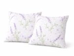 Set 2 Perne 60×60 Somnart Belina Lavanda, microfibra, lavabile la masina