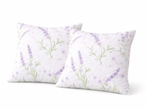 Set 2 Perne 60×60 Somnart Belina Lavanda, microfibra, lavabile la masina