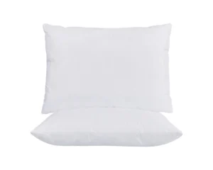 Set 2 Perne ajustabile 50×70 Somnia, microfibra, lavabile la masina, vidat, alb